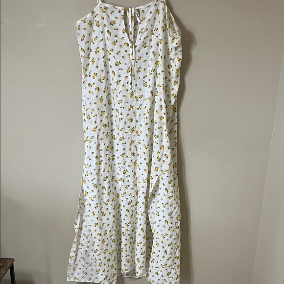 J. Crew Strapless Dress in White with Yellow Floral - Picture 3 of 3